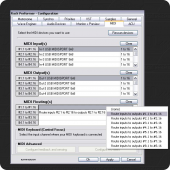 Rack Performer - MIDI routing (thru mode) configuration